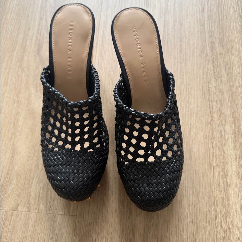 Veronica Beard Black Clogs